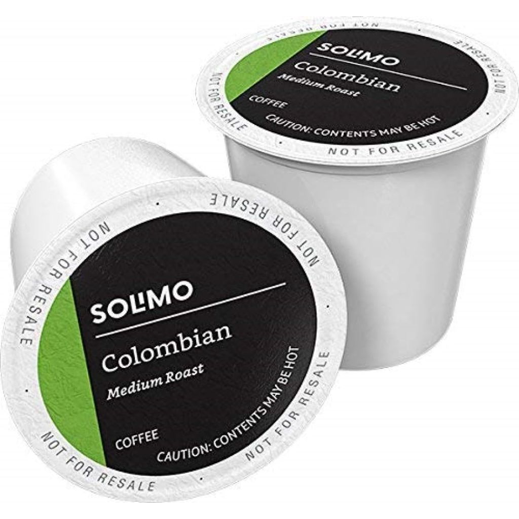 Solimo Colombian Medium Roast Keurig K-Cup Coffee Pods, 100 Count