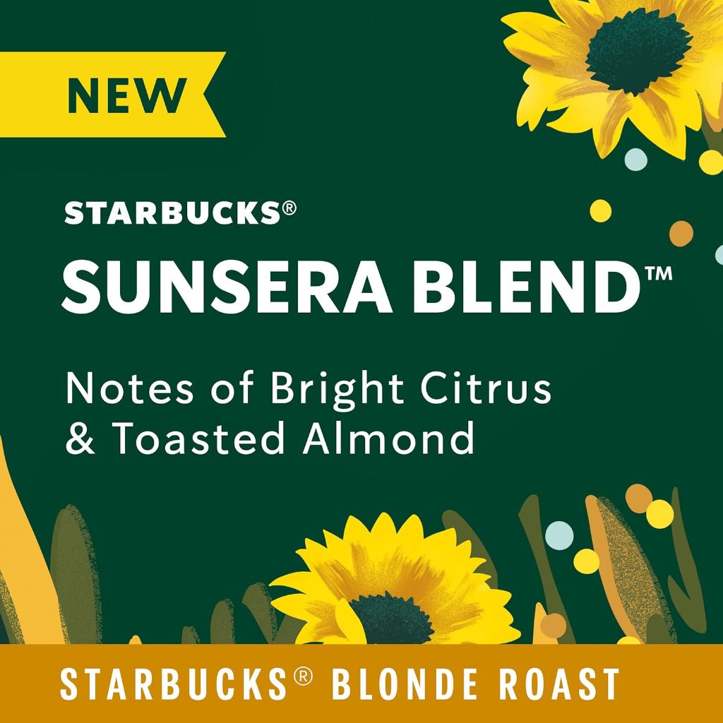 Starbucks Sunsera Blend 100% Arabica Keurig K-Cup Coffee Pods, 40ct
