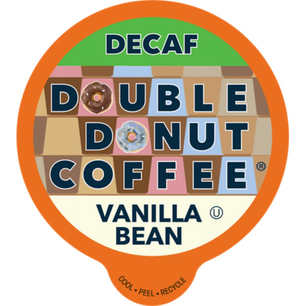 Double Donut - Decaf Vanilla Bean Flavored Coffee - 80 Pods