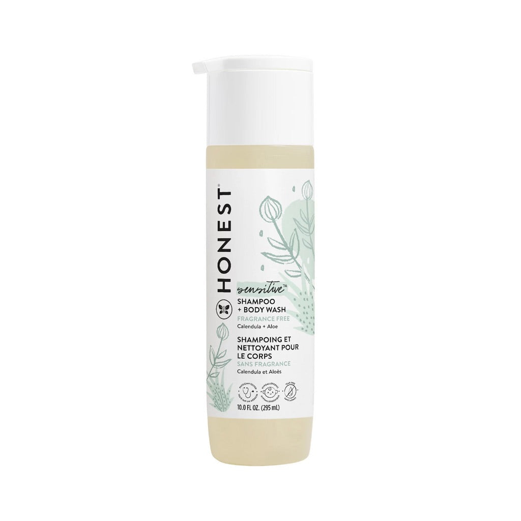 The Honest Company 2-in-1 Fragrance-Free Shampoo & Body Wash for Sensitive Skin, 10 fl. oz.
