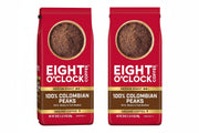 Eight O'Clock Coffee 100% Colombian Peaks Medium Roast Ground Coffee, 30oz Bag (2 Pack)