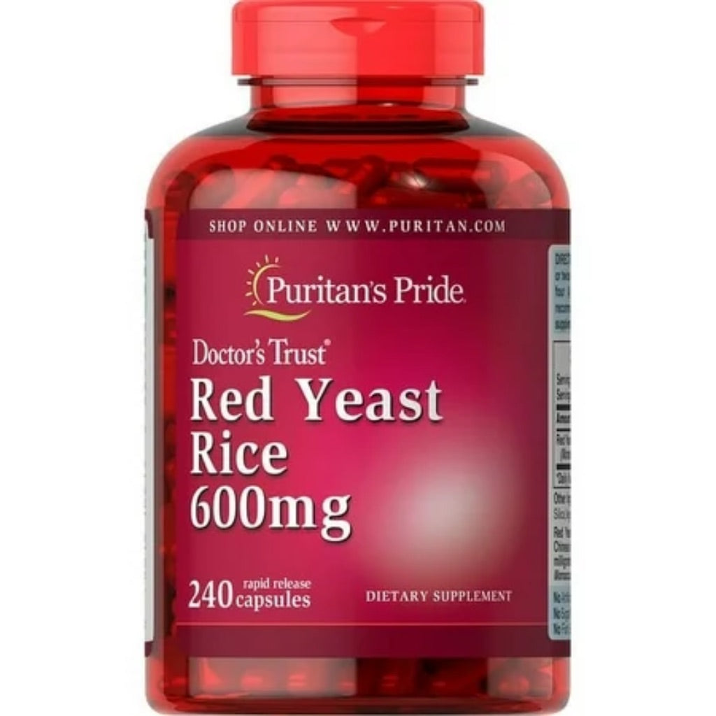 Puritans Pride Rapid Release Red Yeast Rice, 600mg - 240 Capsules