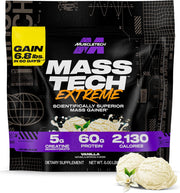 MuscleTech Mass Tech Extreme 2000 High-Protein Mass Gainer Powder - Vanilla Milkshake, 6 lbs.