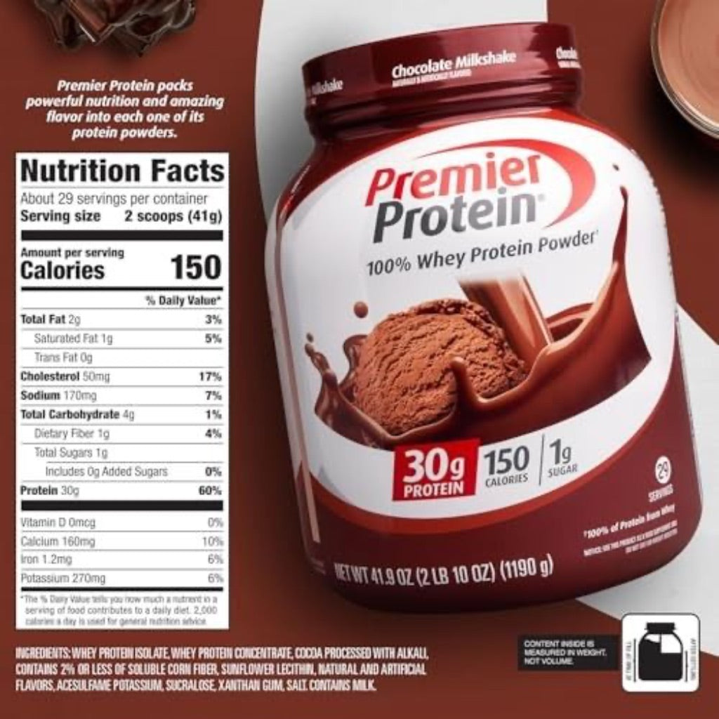 Premier Protein 100% Whey Protein Powder - Chocolate, 29 Svgs.