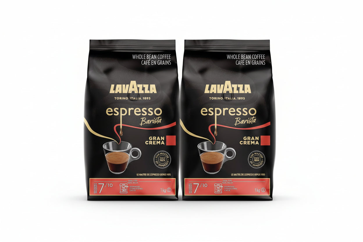 Lavazza Espresso Barista Gran Crema Medium Roast Whole Bean Coffee 2.2 lb. Bag (2 Pack)