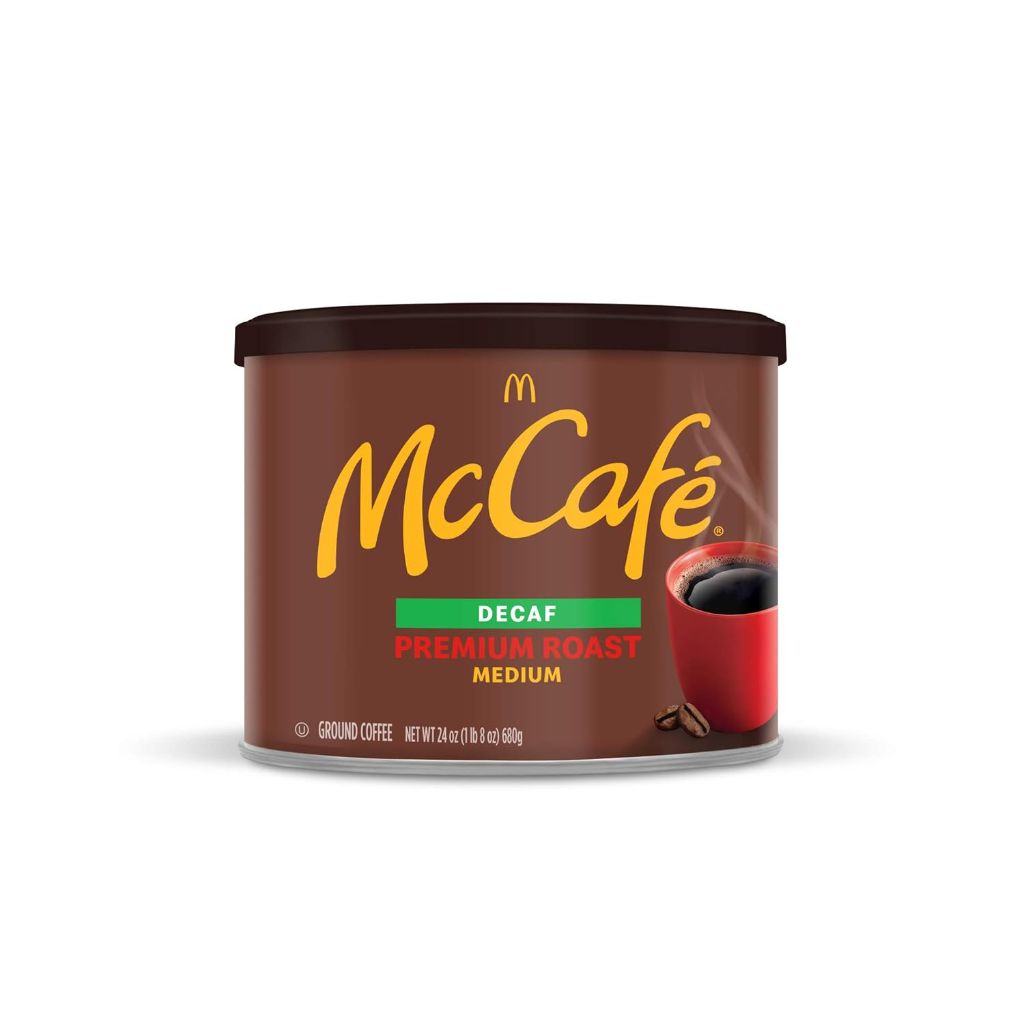 McCafe Decaf Premium Roast Medium Ground Coffee, 24oz Canister (2 Pack)