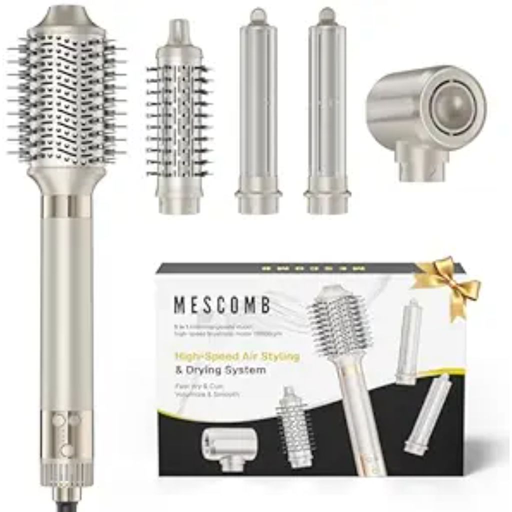 MESCOMB Upgraded 5-in-1 Hot Air Styling System - Silver