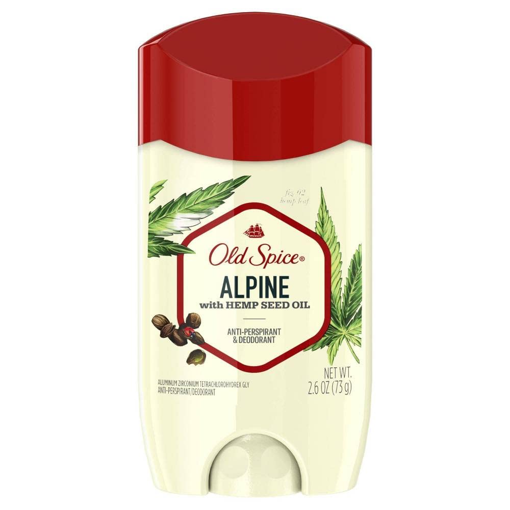 Old Spice Antiperspirant Deodorant with Hemp Seed Oil - Alpine, 2.6 (3 Pack)