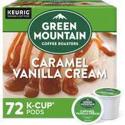 Green Mountain Coffee Caramel Vanilla Cream Keurig K-Cup Coffee Pods, 72 Count
