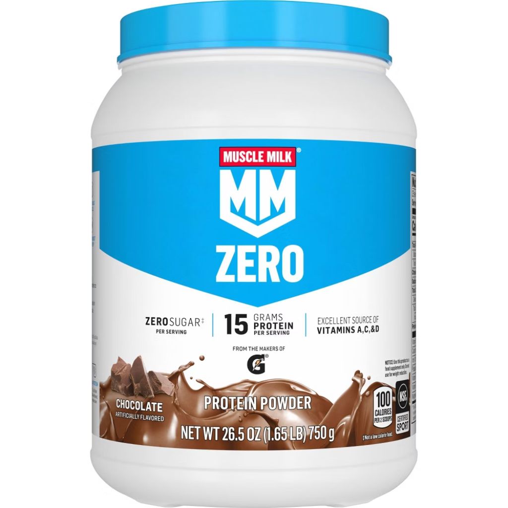Muscle Milk Zero Protein Powder - Chocolate, 1.65lbs
