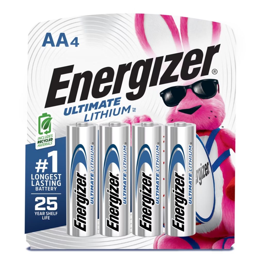 Energizer Ultimate Lithium 1.5V Batteries - AA - 4 Pack