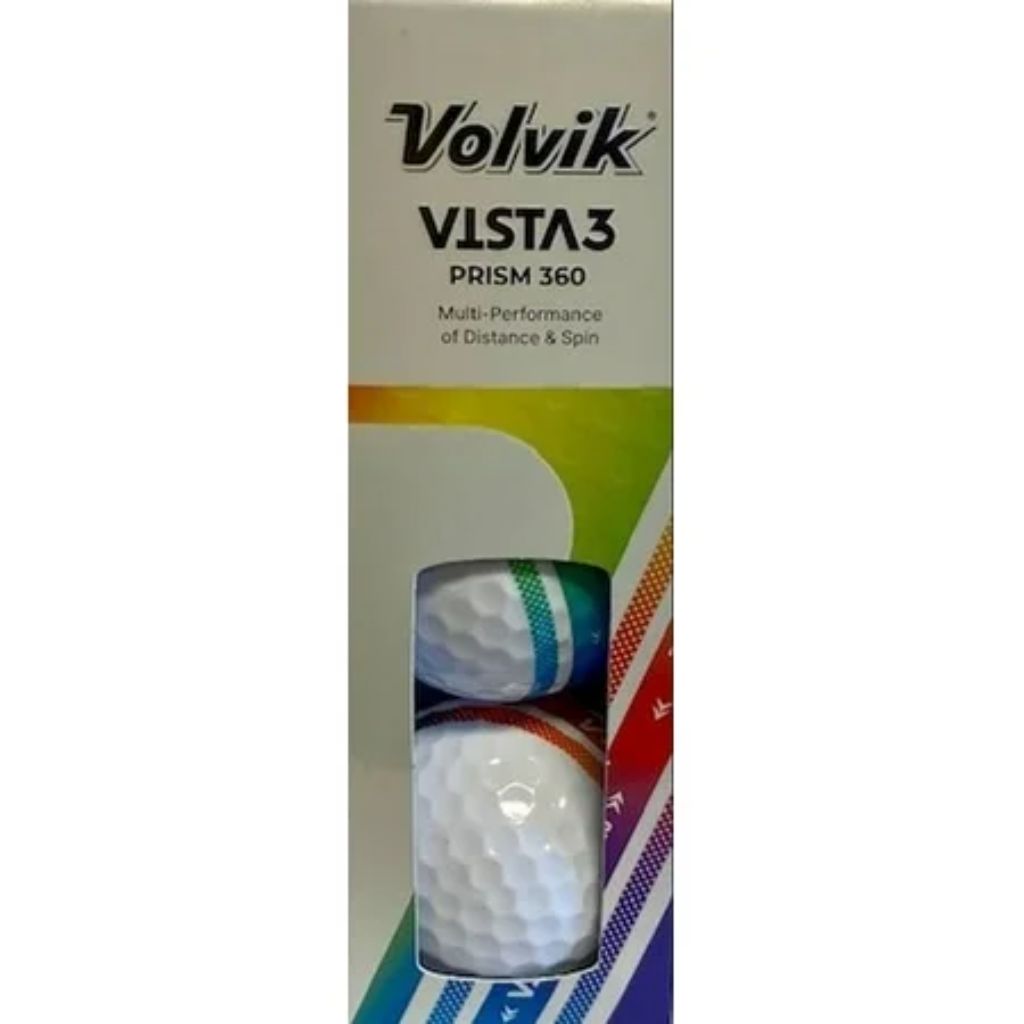 Volvik Vista3 Prism 360 Golf Balls (White  3pk) 1 Sleeve NEW