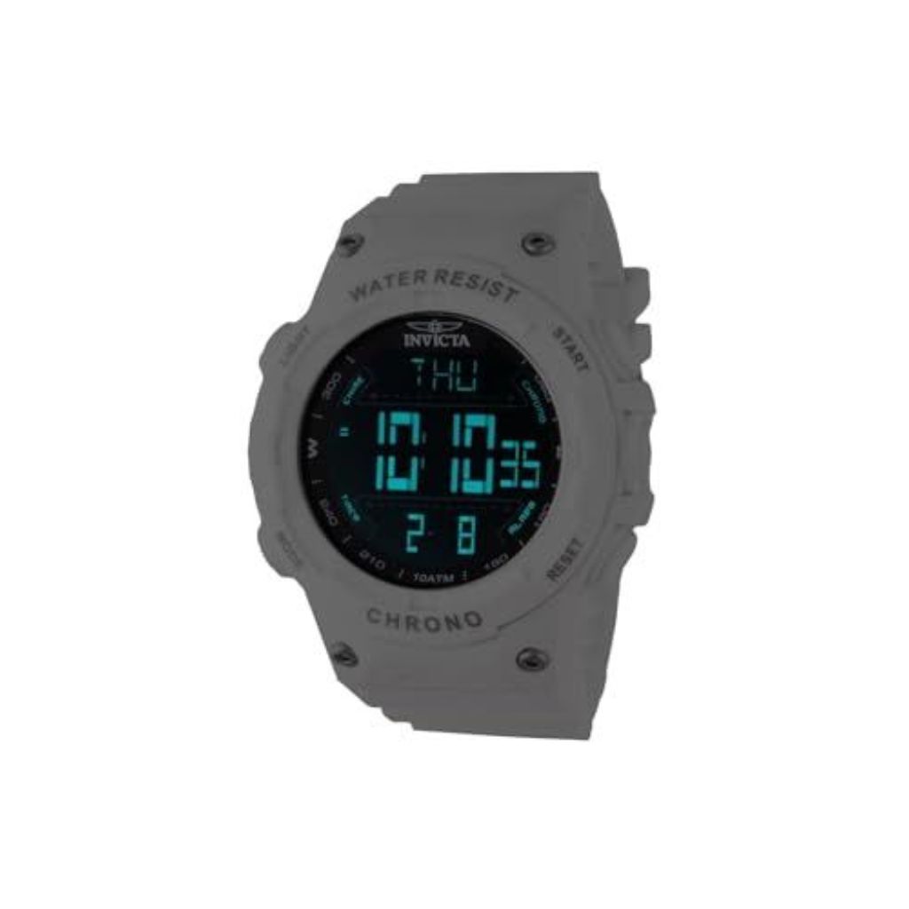 Invicta Men S 47524 Invicta Racing Electronic White Polyurethane Digital Black Dial Watch