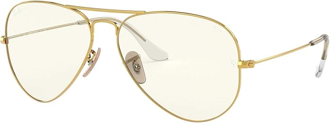 Ray-Ban Unisex RB3025 001 Classic Aviator Sunglasses - Arista Gold/Photochromic Gray, 55/14/135