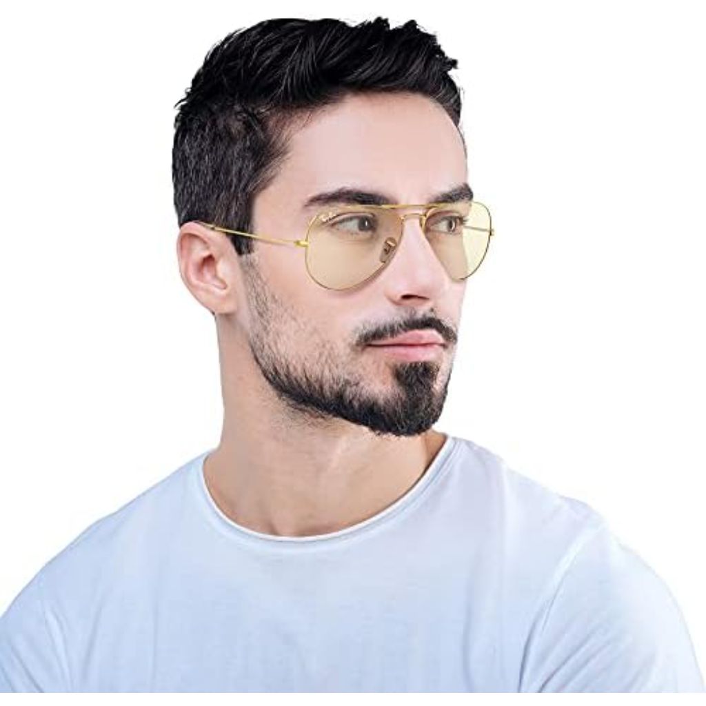 Ray-Ban Unisex RB3025 001 Classic Aviator Sunglasses - Arista Gold/Photochromic Gray, 55/14/135