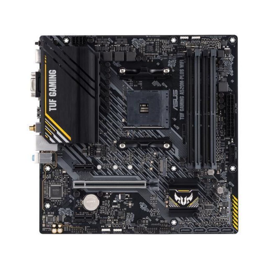 ASUS TUF Gaming A520M-PLUS Wi-Fi AMD AM4 3rd Gen Ryzen MicroATX Gaming Motherboard