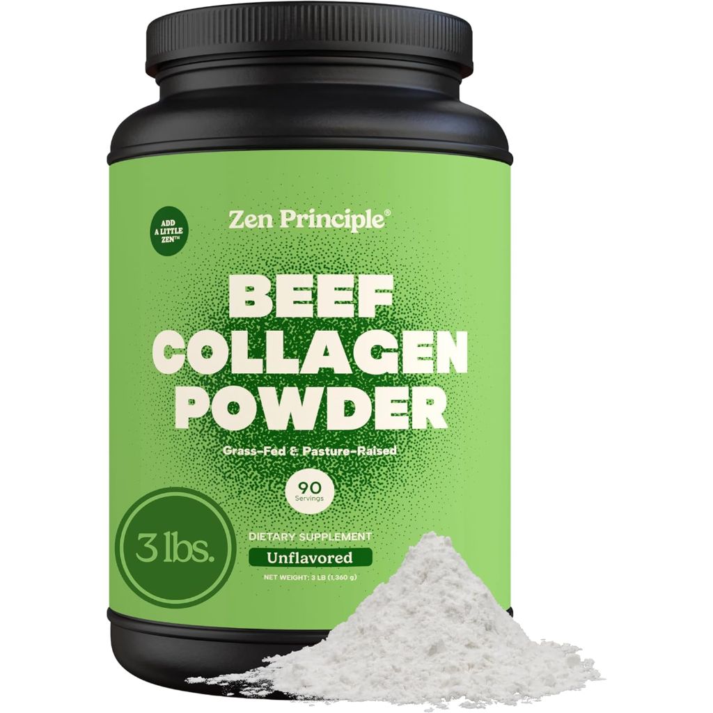 Zen Principle Grass-Fed Agglomerated Hydrolyzed Beef Collagen Peptides - Unflavored, 3 lbs.