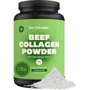 Zen Principle Grass-Fed Agglomerated Hydrolyzed Beef Collagen Peptides - Unflavored, 3 lbs.
