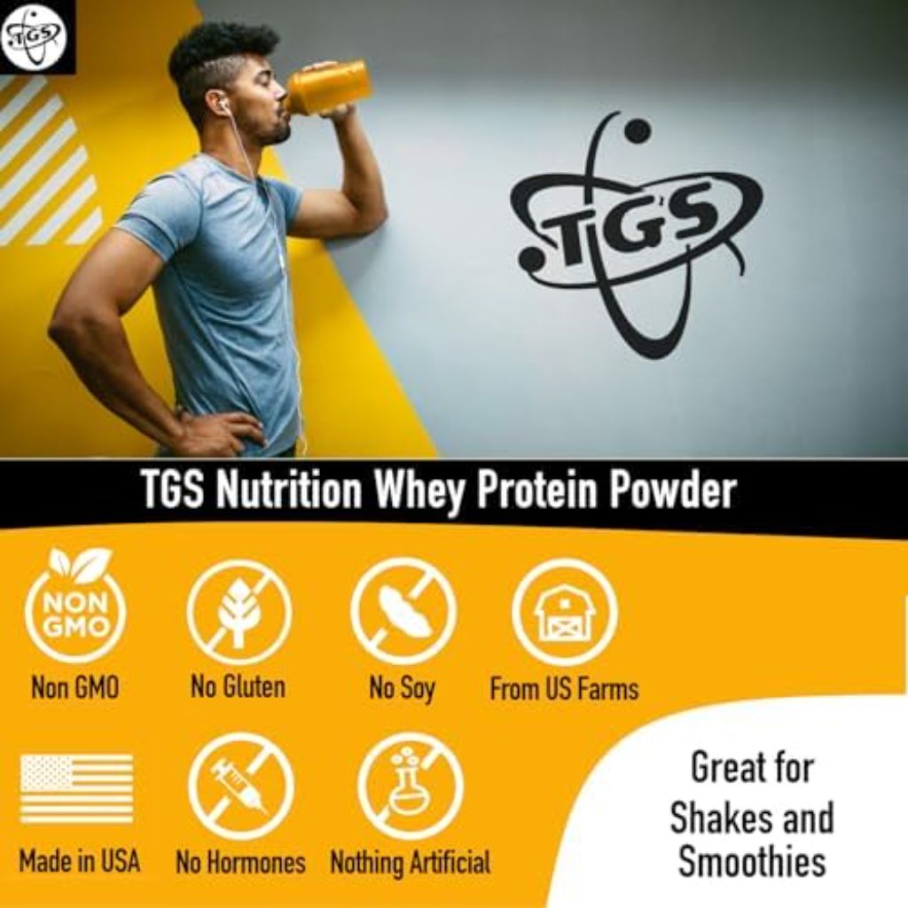 TGS Nutrition Whey Protein Powder - Unflavored, Unsweetened, 2lb.