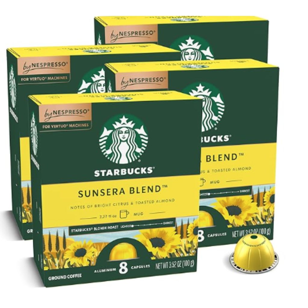 Starbucks Nespresso Vertuo Sunsera Blend Coffee Capsules, 32ct