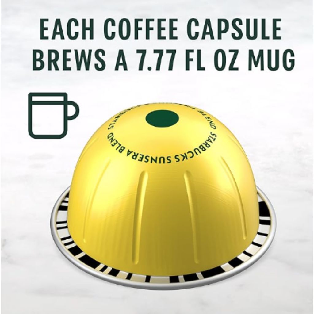 Starbucks Nespresso Vertuo Sunsera Blend Coffee Capsules, 32ct