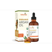 Naturise Organic Argan Oil of Morocco, Cold Pressed, Unrefined for Face Skin Moisture & Hair Growth - 2 fl. oz.