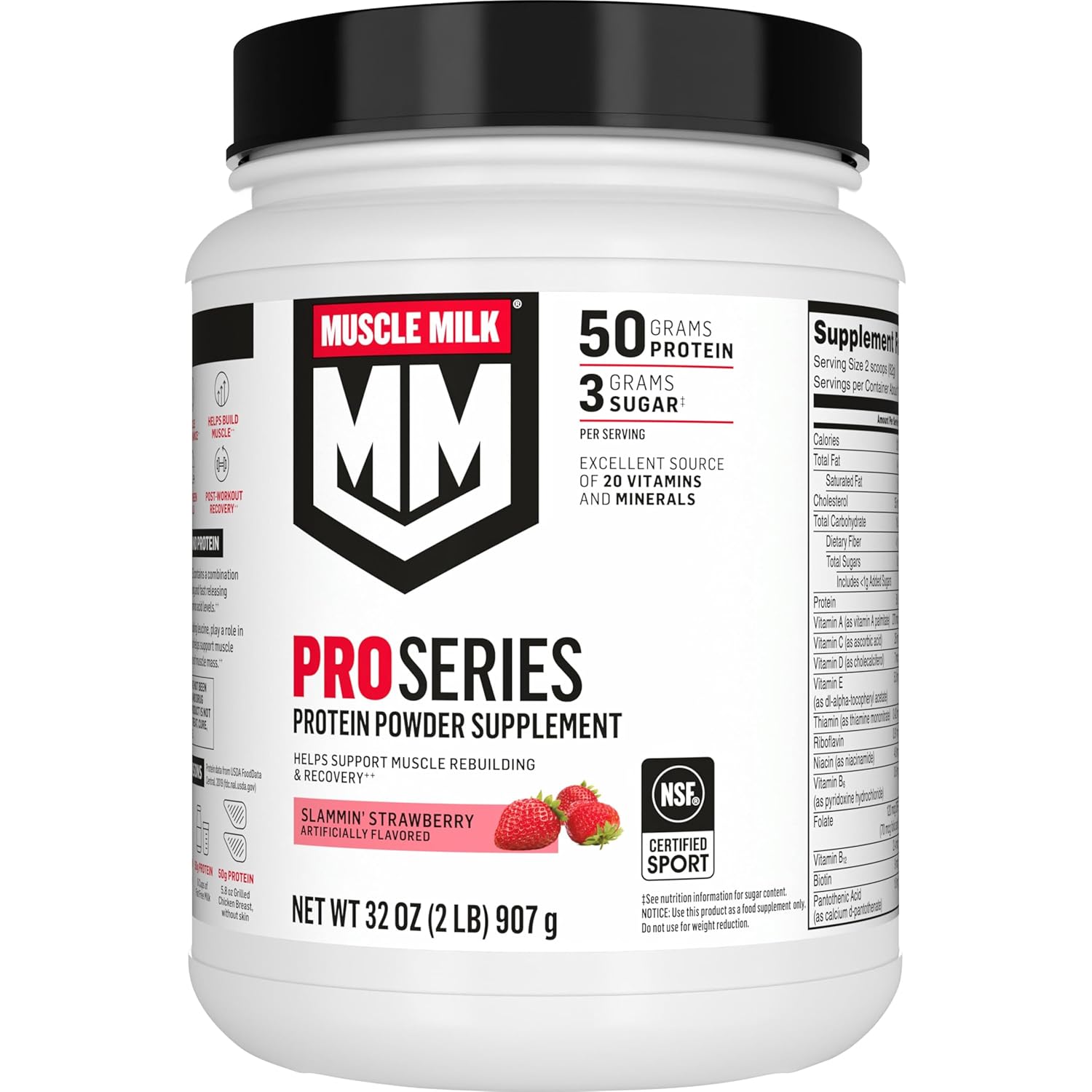 Muscle Milk Pro Series Protein Powder - Slammin' Strawberry, 2 lbs.