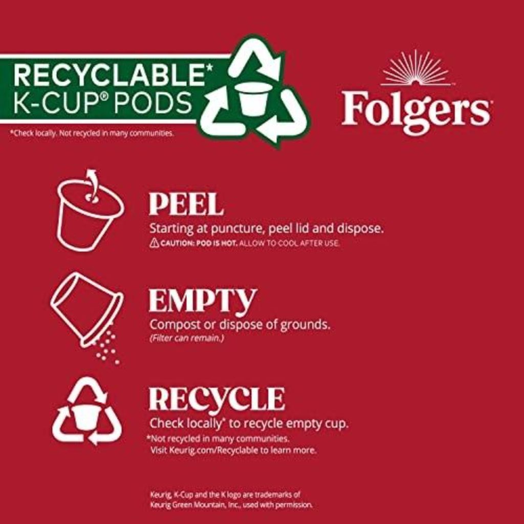 Folgers Colombian Medium Roast Keurig K-Cup Coffee Pods, 10ct