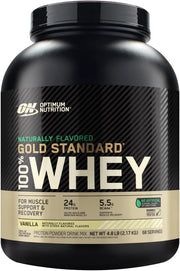 Optimum Nutrition Gold Standard 100% Whey Protein Powder - Naturally Flavored Vanilla, 4.8 lbs.