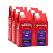 Community Coffee New Orleans Blend Special Dark Roast Ground Coffee - 12 oz. Bag (6 Pack)
