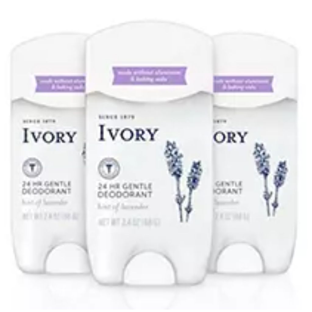 Ivory Gentle Deodorant Stick  Hint of Lavender  2.4oz