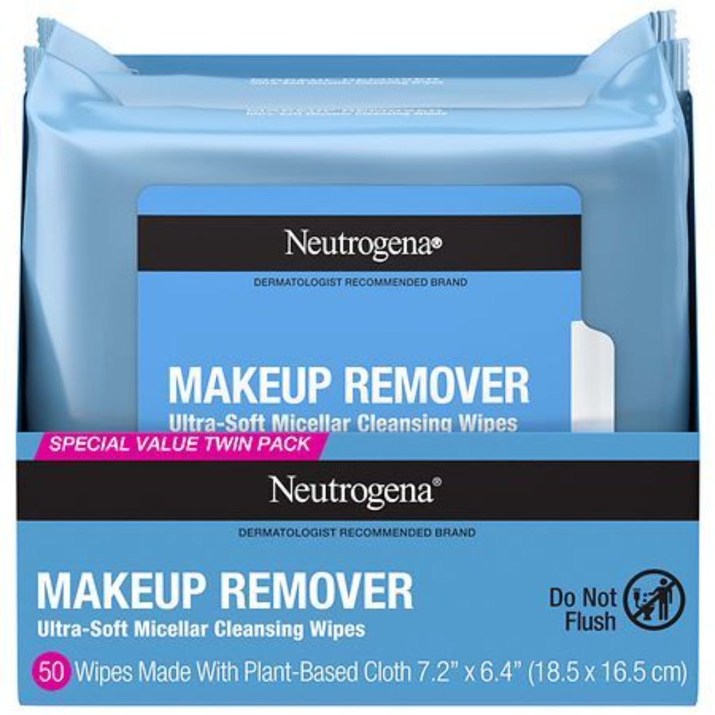 Neutrogena Makeup Remover Wipes - Ultra Soft Micellar Facial Cleansing - 50ct