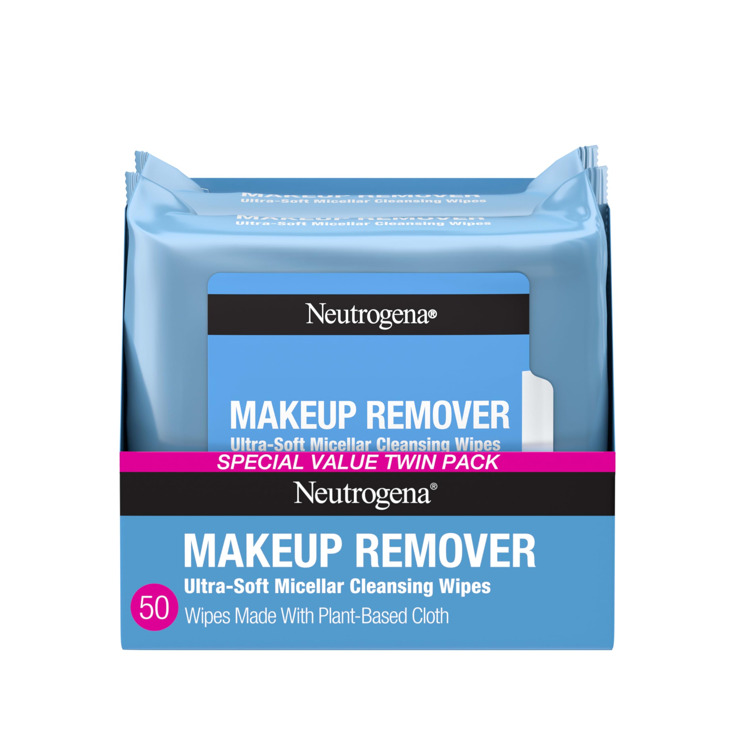 Neutrogena Makeup Remover Wipes - Ultra Soft Micellar Facial Cleansing - 50ct