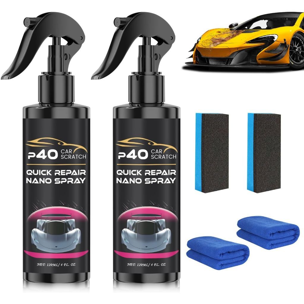 P40 Car Scratch Quick Repair Nano Spray – Instant Invisible Scratch Remover (2 Pack)
