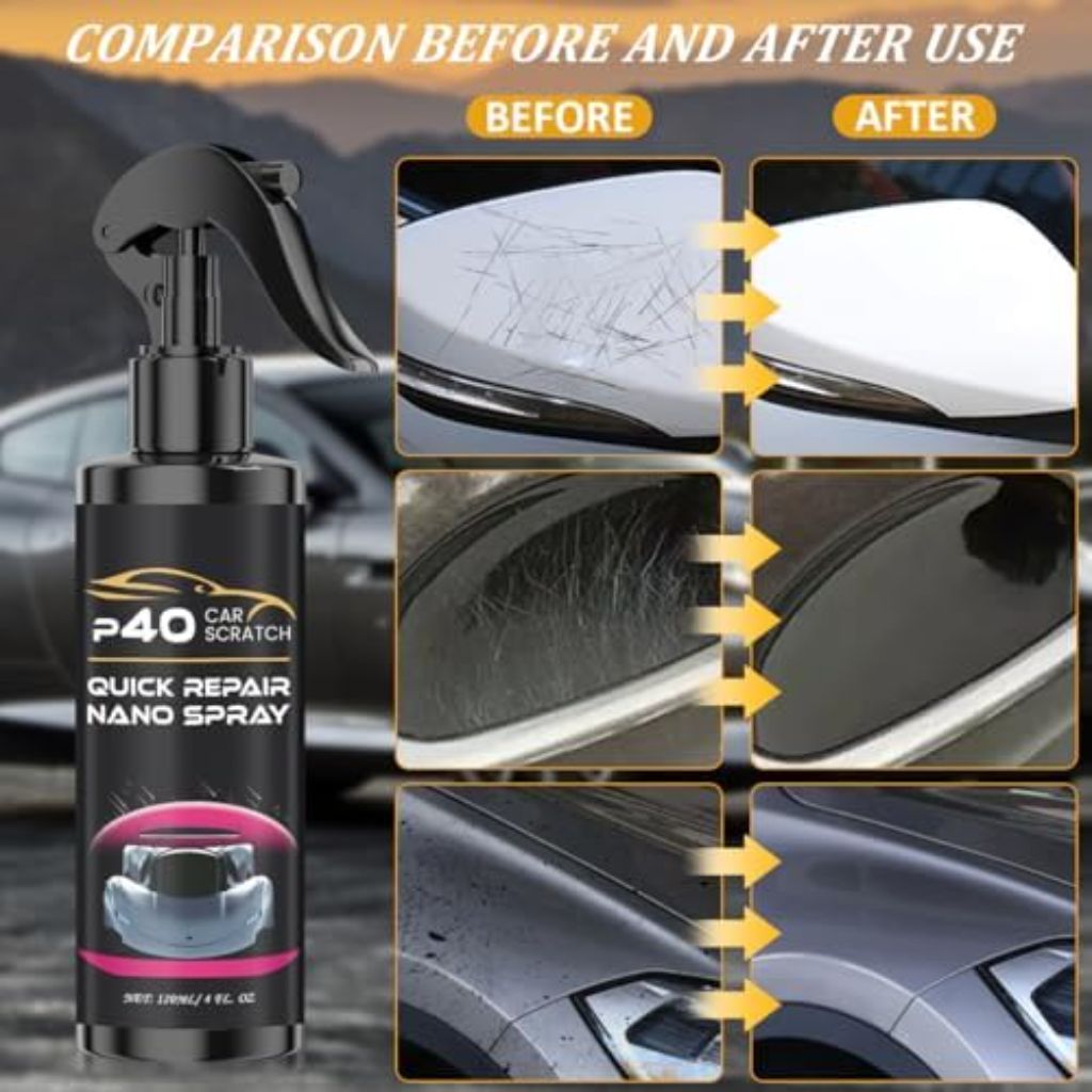 P40 Car Scratch Quick Repair Nano Spray – Instant Invisible Scratch Remover (2 Pack)