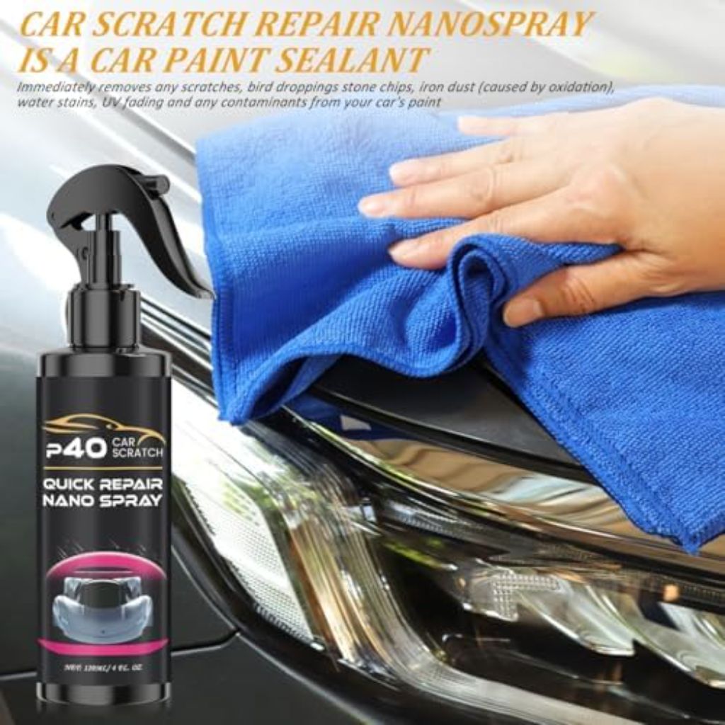 P40 Car Scratch Quick Repair Nano Spray – Instant Invisible Scratch Remover (2 Pack)