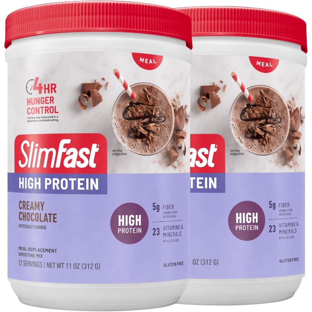 SlimFast High Protein Meal Replacement Shake Powder, 12 Servings (Pack of 2)