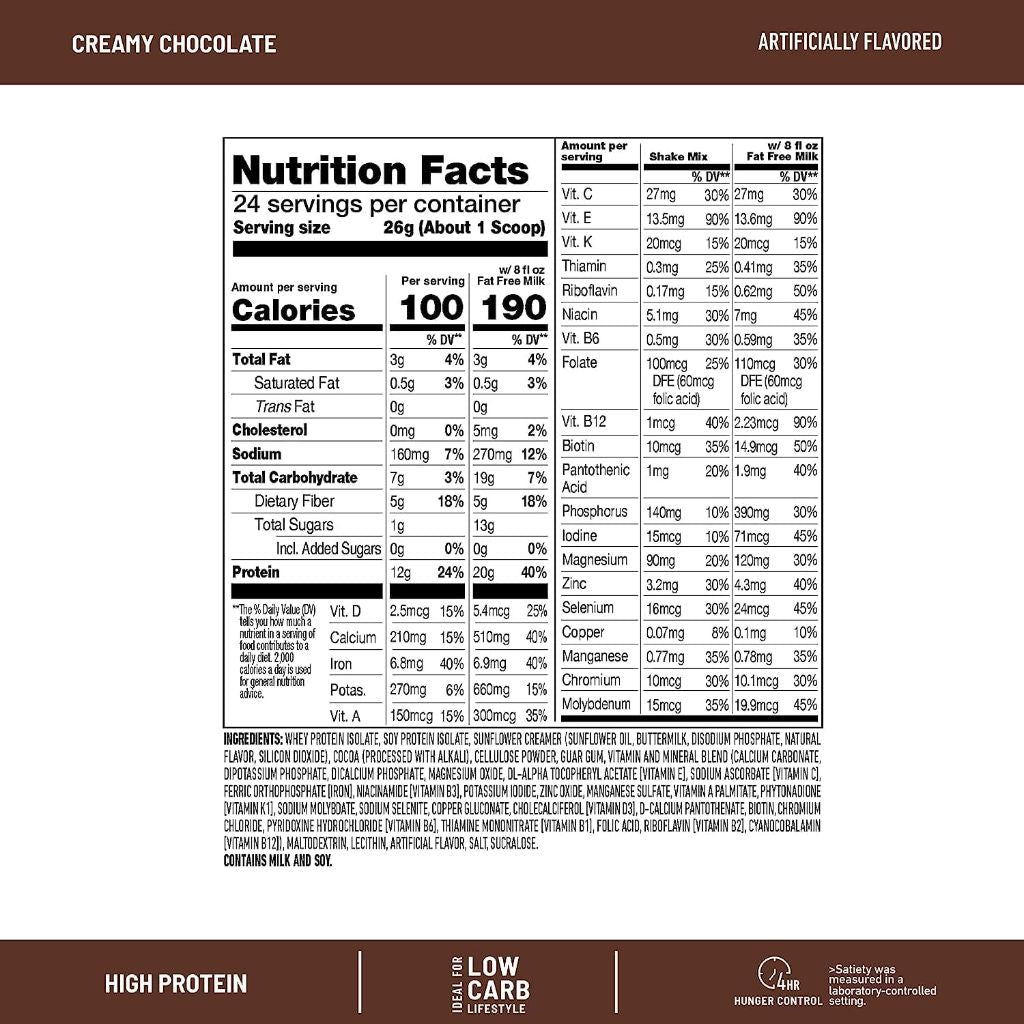 SlimFast High Protein Meal Replacement Shake Powder, 12 Servings (Pack of 2)