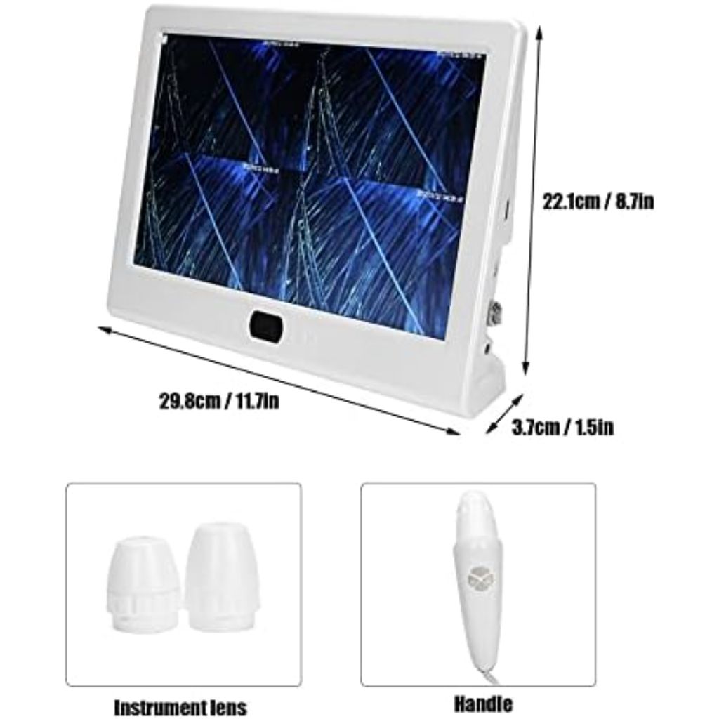 Multi‑Functional Scalp Analyzer - Rechargeable Digital Hair Skin Analyzer, 13" Display, 50X/200X Lens *Damaged Box*