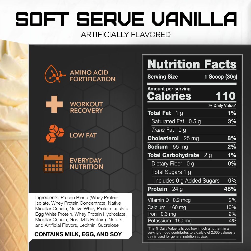 Rival Nutrition Promasil Protein - Soft Serve Vanilla, 5 lbs.