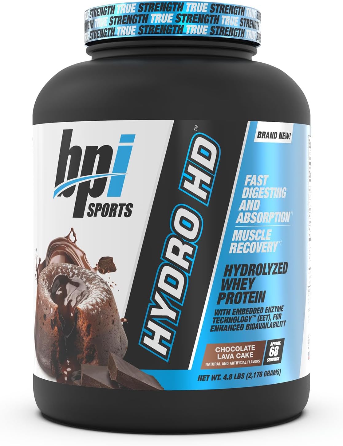 BPI Sports Hydro HD 100% Hydrolyzed Whey Protein Powder - Chocolate Lava Cake, 5lbs.
