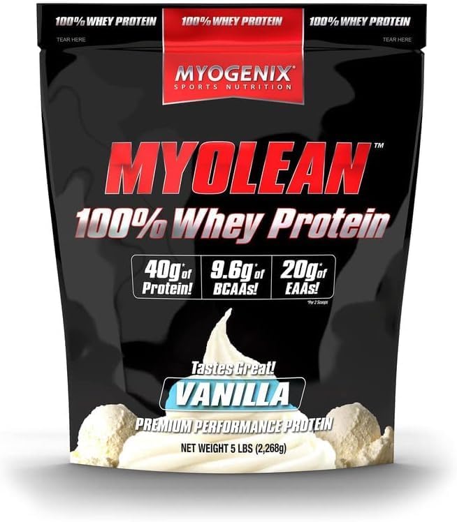 Myogenix Myolean 100% Whey Protein Powder - Vanilla, 5 lbs.