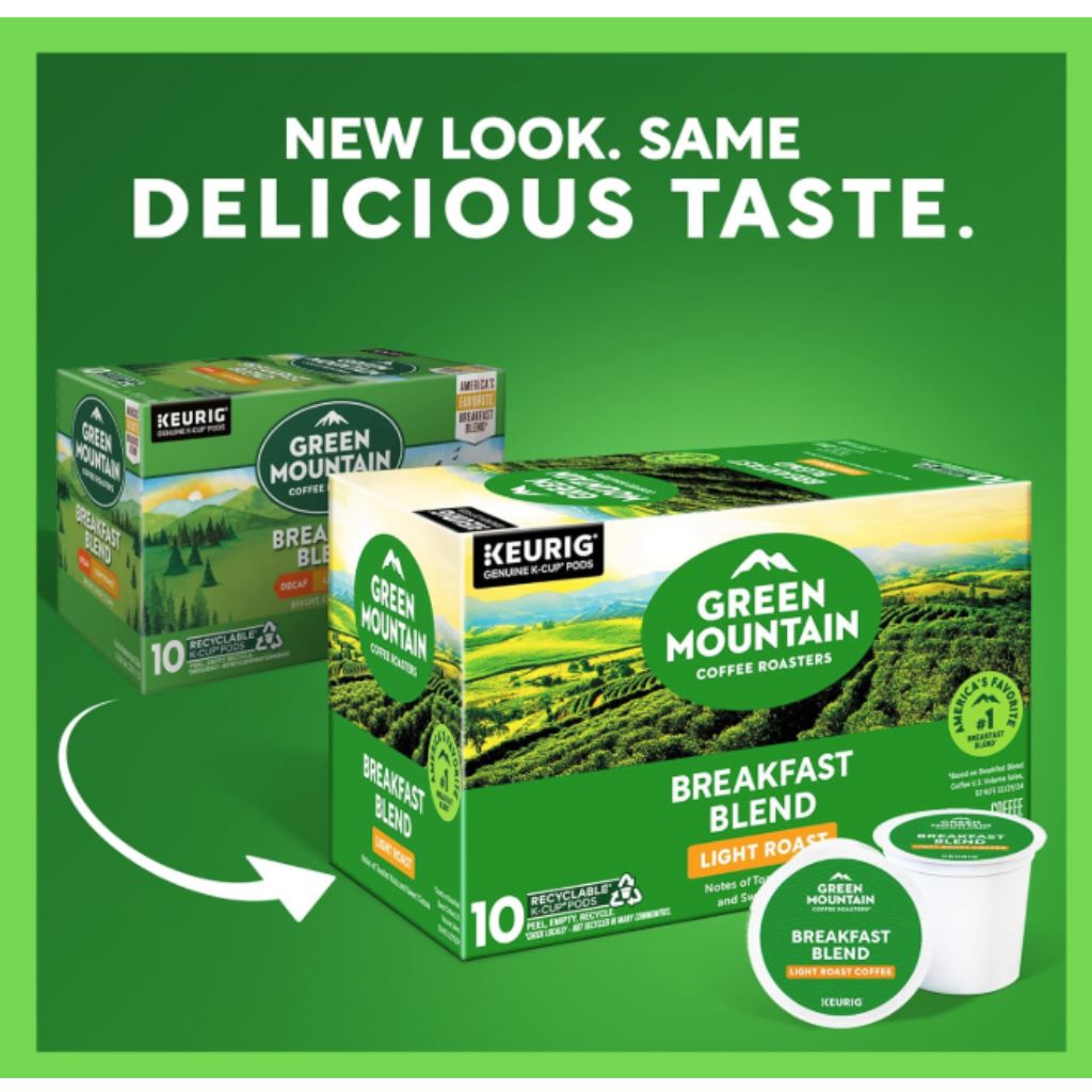 Green Mountain Breakfast Blend Keurig K-Cup Coffee Pods, 60ct