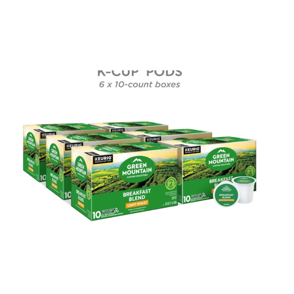 Green Mountain Breakfast Blend Keurig K-Cup Coffee Pods, 60ct