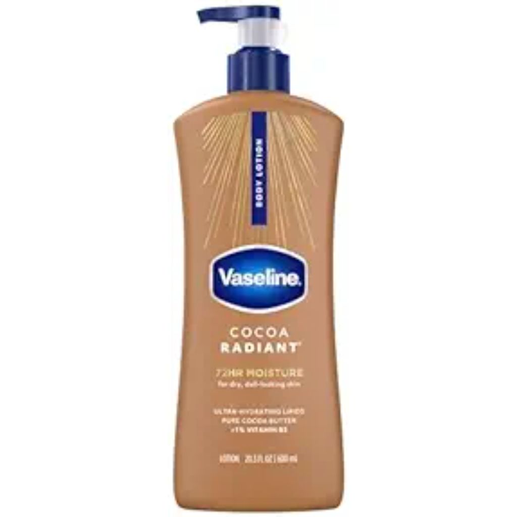 Vaseline Intensive Care Body Lotion Cocoa Radiant for Dry Skin Lotion Made with Ultra-Hydrating Lipids and Pure Cocoa Butter for a Long-Lasting, Radiant Glow 20.3 fl oz