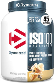 Dymatize ISO100 Hydrolyzed Whey Isolate Protein Powder - Gourmet Vanilla, 3 lb.