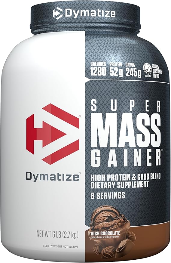 Dymatize Super Mass Gainer Protein Powder - Rich Chocolate, 6 lbs.