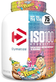 Dymatize ISO100 Hydrolyzed Whey Isolate Protein Powder - Birthday Cake Pebbles, 5 lbs.