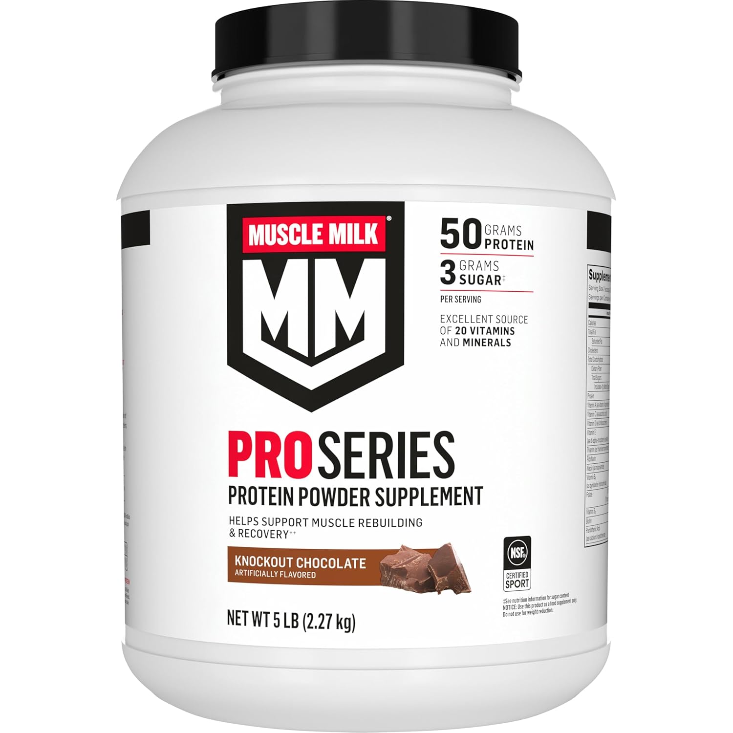 Muscle Milk Pro Series Protein Powder - Knockout Chocolate, 5 lbs.