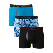Hanes Men's X-Temp Total Support Pouch Trunks - Blue/Black, 2XL (3 Pair)